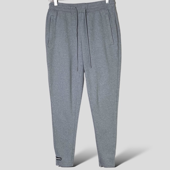 Alphalete Pants - Alphalete Cotton Blend Grey Drawstring Waist Joggers Slash Pockets US Sz M